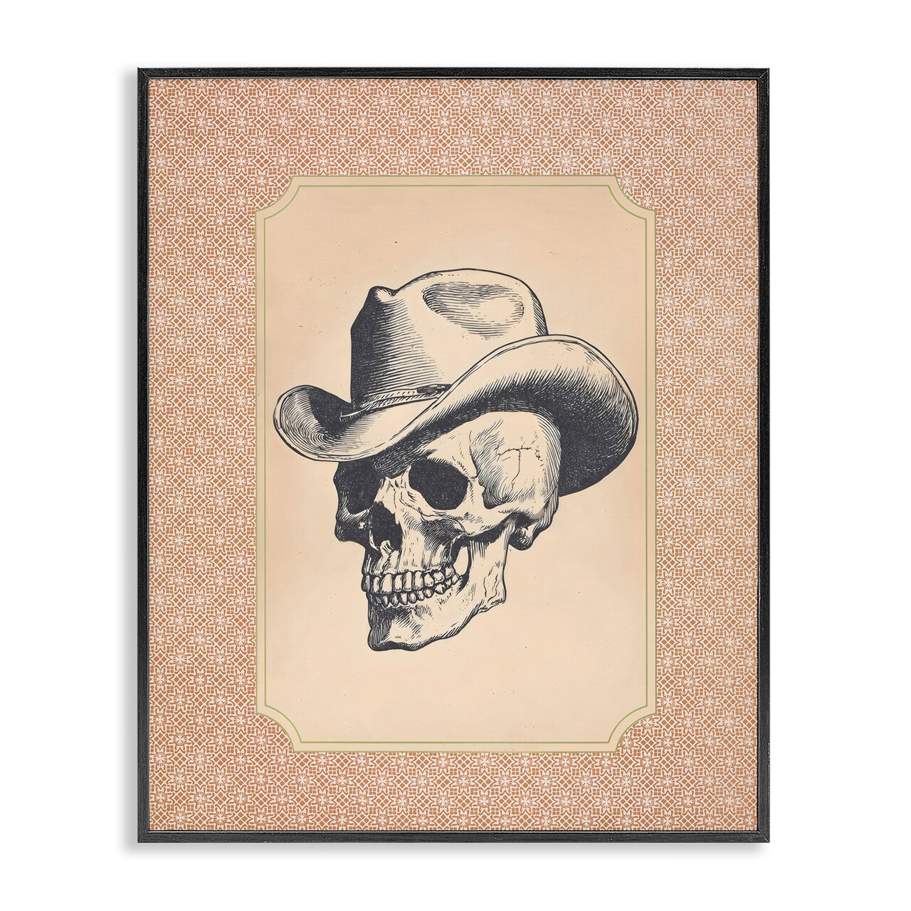 Stupell Industries Vintage Cowboy Skull Framed Giclee, design by Arlington Prints